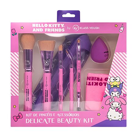 Kit de Pincéis e Acessórios Hello Kitty and Friends by Klass Vough