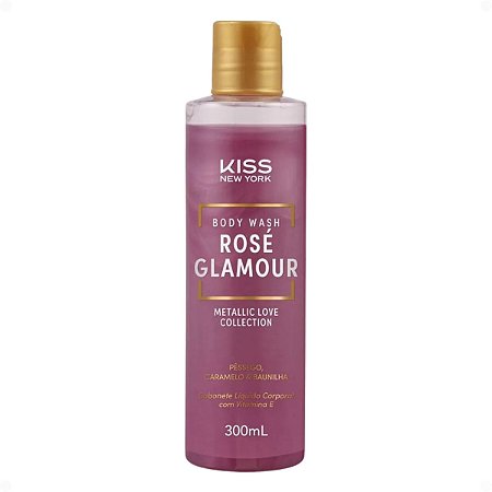 Sabonete Líquido Corporal Kiss New York Body Wash Rosé Glamour 300ml