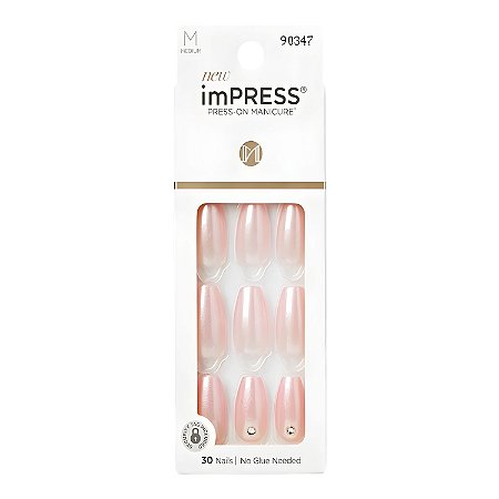 Unhas Postiças imPress Kiss Ny Glazed Pink IMM30
