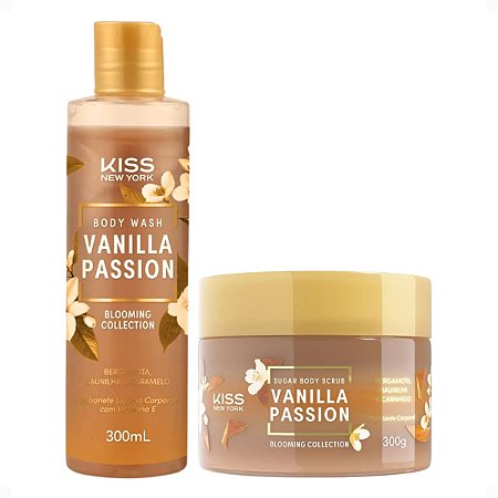 Kit Kiss Ny Vanilla Passion: Sabonete Líquido 300ml e Esfoliante Corporal 280g