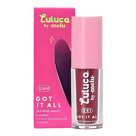 Batom, Blush e Sombra 3x1 Luluca By Melu Got It All Baddie Rr-M1007-5