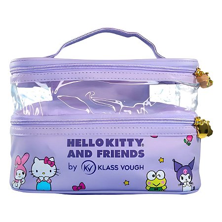 Necessaire Dupla Hello Kitty and Friends by Klass Vough Lilás Ref. KCHK-01W