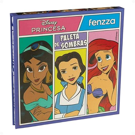 Paleta De Sombras Fenzza Disney Princesa Jasmine, Bela e Ariel Dis130