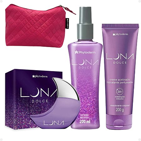 Kit Phytoderm Luna Dolce: Colônia 50ml, Body Splash 200ml e Hidratante 200g + Mimo