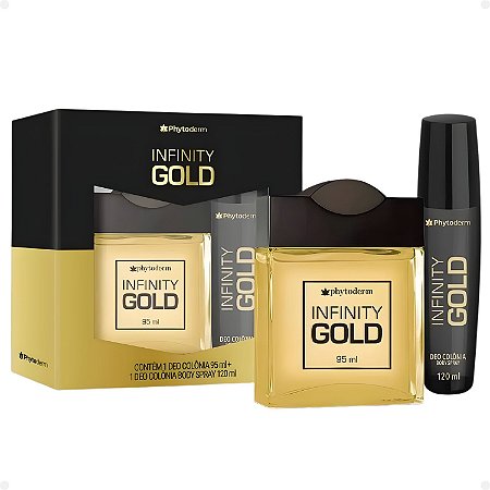 Kit Phytoderm Infinity Gold: Deo Colônia 95ml e Body Spray 120ml