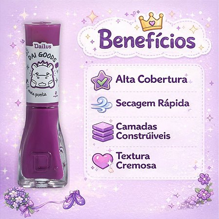 Esmalte Cremoso Dailus Dai Goods Meia Ponta 8ml