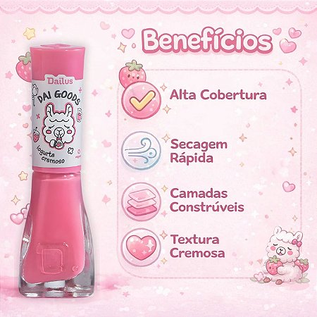 Esmalte Cremoso Dailus Dai Goods Iogurte Cremoso 8ml