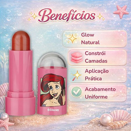 Blush Stick Fenzza Disney Princesa Ariel Sunset Dis110