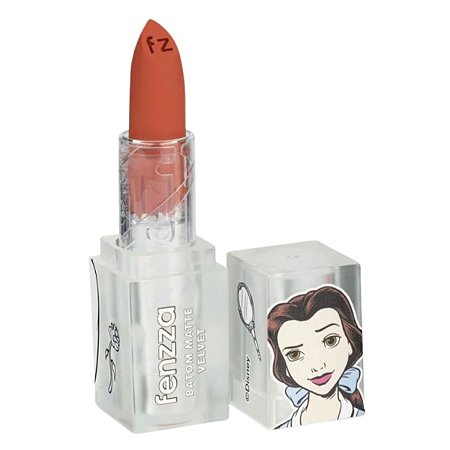 Batom Matte Velvet Fenzza Disney Princesa Bela Booksmart Dis112