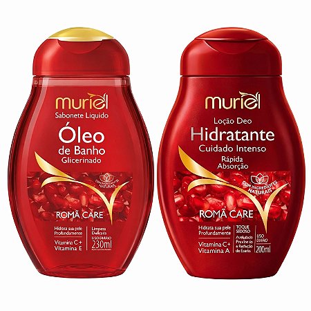 Kit Muriel Romã Care: 1 Sabonete Líquido 230ml e 1 Loção Hidratante 200ml