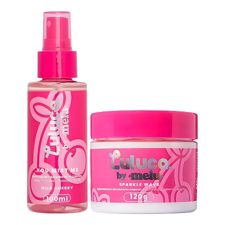 Kit Luluca by Melu You Mist Me Wild Cherry: Body Splash 100 ml e Loção Hidratante 120g