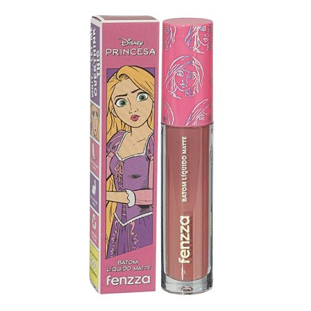 Batom Líquido Matte Fenzza Disney Princesa Rapunzel Dis108