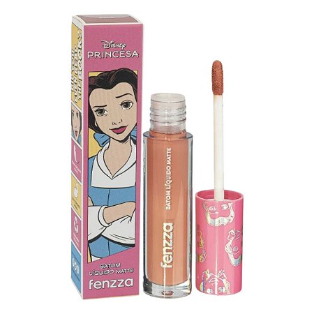 Batom Líquido Matte Fenzza Disney Princesa Bela Dis108