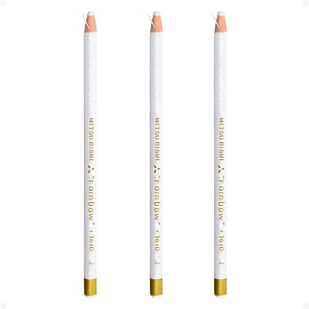 Kit Mitsubishi Rainbow: 3 Lápis Dermatográfico Branco 7610-1