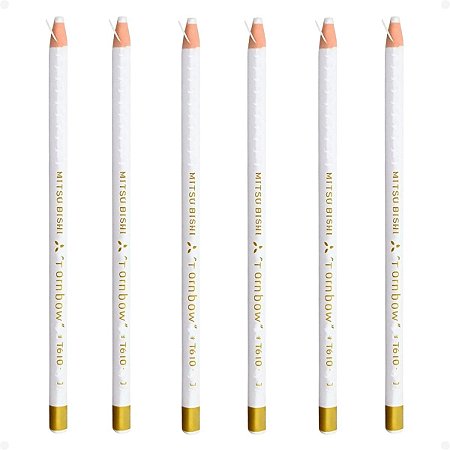 Kit Mitsubishi Rainbow: 6 Lápis Dermatográfico Branco 7610-1