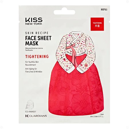 Máscara Facial Coreana Kiss Ny Face Sheet Mask Tightening Firmadora Kkf03
