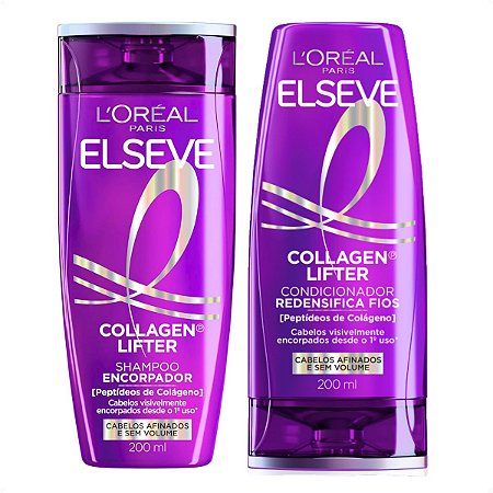 Kit Elseve Collagen Lifter: Shampoo Encorpador e Condicionador Redensifica 200ml