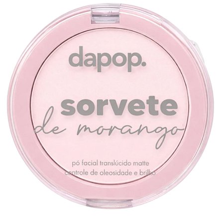 Pó Facial Translúcido Matte Dapop Sorvete De Morango Dp2398