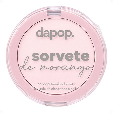 Pó Facial Translúcido Matte Dapop Sorvete De Morango Dp2398