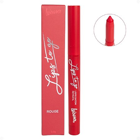 Lápis Batom Retrátil Luisance Lips To Go Rouge Ref.:L7008