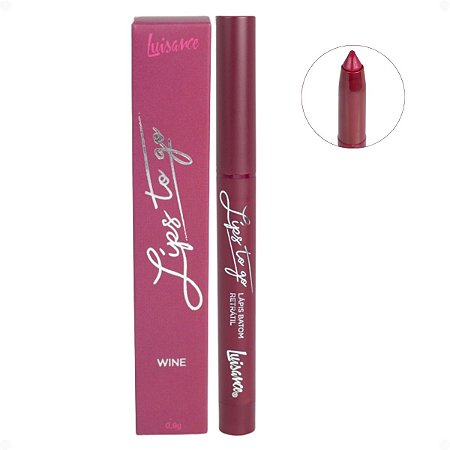 Lápis batom Retrátil Luisance Lips To Go Wine Ref.:L7008