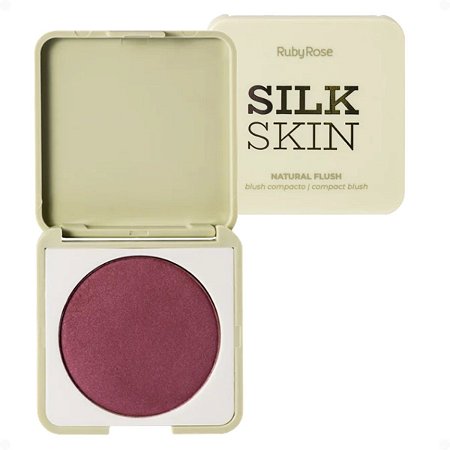 Blush Compacto Ruby Rose Silk Skin Natural Flush Deep Plum Hb-t1001-4