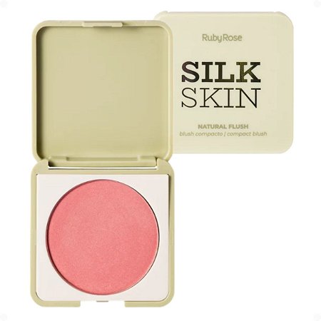 Blush Compacto Ruby Rose Silk Skin Natural Flush Peach Glow Hb-t1001-1