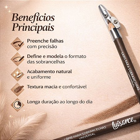 Lápis Para Sobrancelhas Universal Luisance Ref.:L867