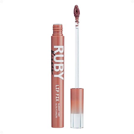 Lip Fix Ruby Kisses Glossy Tint Alta Fixação Rosy Brown Lgt03bb