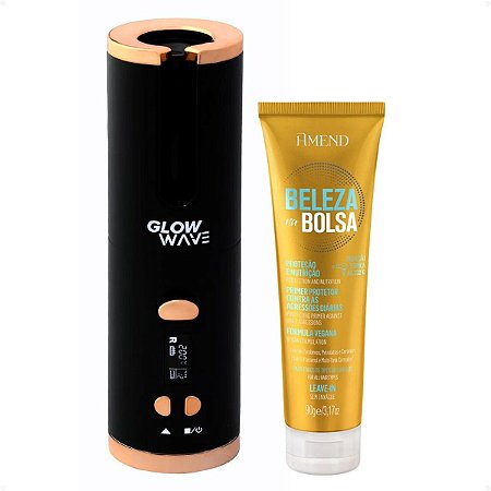 Modelador Automático Lizz Glow Wave Sem Fio 200°C Bivolt + Mimo