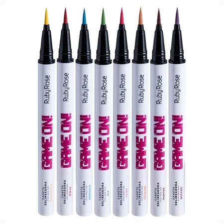 Kit Ruby Rose Game On Caneta Delineadora Com 8