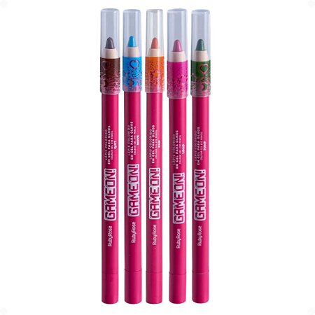 Kit Ruby Rose Game On Lápis Colorido Em Gel Para Olhos Com 5