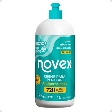 Creme Para Pentear Novex Cachos Mega Volume Antiporosidade 1L