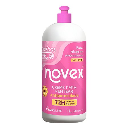 Creme Para Pentear Novex Crespos Mega Volume Antiporosidade 1L