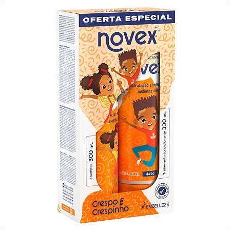 Kit Novex Crespo e Crespinho 4abc: Shampoo e Tratamento Condicionante 300ml