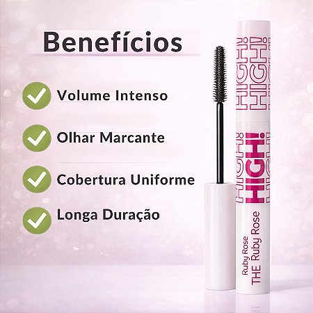 Máscara Para Cílios Ruby Rose The Lash, High! Volume Intenso hb-e2007
