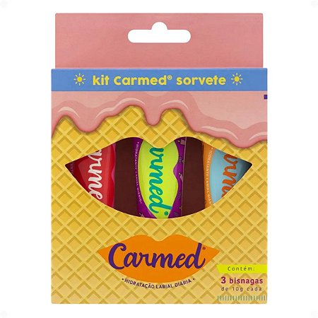 Kit Carmed Sorvete Protetor Solar Labial Fps 15 Com 3