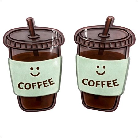 Piranha de Cabelo Acetato Coffee 4,5 x 3cm Com 2 Unidades Ngcf17006