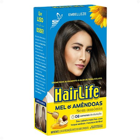 Creme Para Alisamento Tioglicolato Embelleze HairLife Mel e Amêndoas