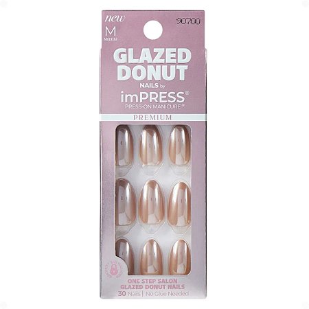 Unhas Postiças Kiss New York Glazed Donut Chocolate Glazed Ime09