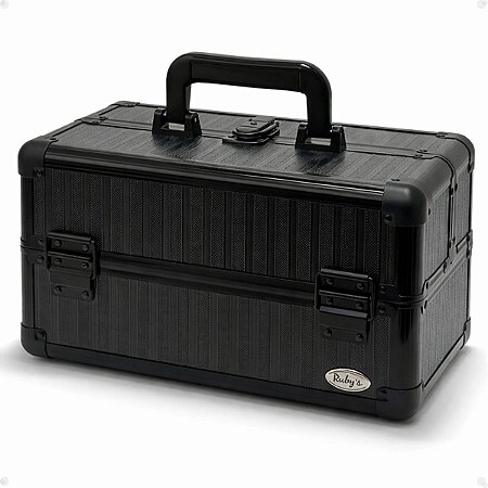 Maleta de Maquiagem Ruby´s Preta com 2 Bandejas Fs-1160ff