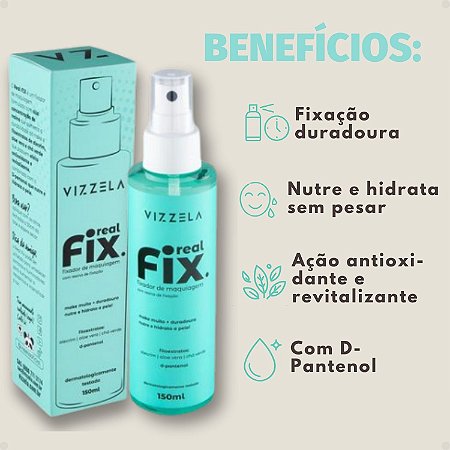 Mini Fixador de Maquiagem Vizzela Real Fix 100ml