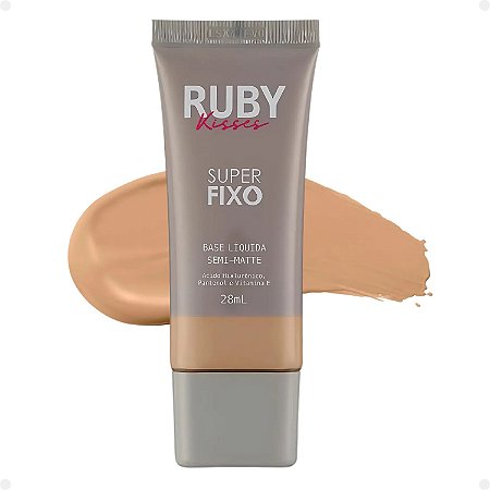 Base Líquida Ruby Kisses Super Fixo Semi-Matte cor 122 28ml
