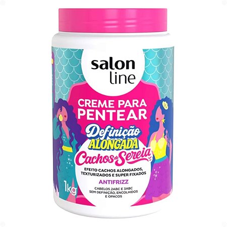 Creme Para Pentear Salon Line Definição Alongada Cachos De Sereia 1Kg