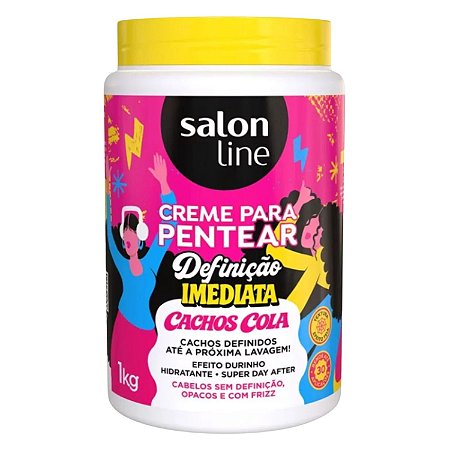 Creme Para Pentear Salon Line Definição Imediata Cachos Cola 1kg