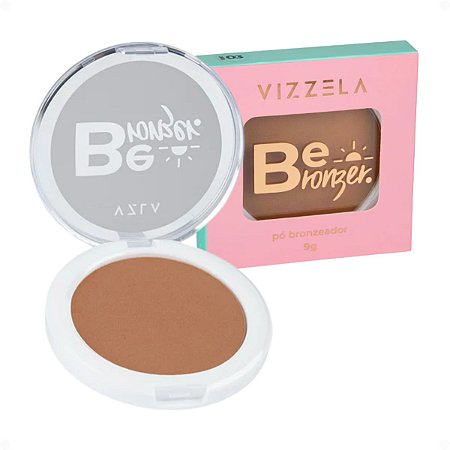 Pó Bronzeador Facial Vizzela Be Bronzer Cor 03 Sunrise 9g