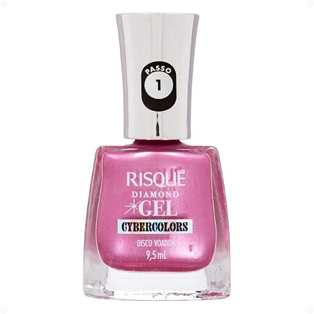 Esmalte Efeito Gel Risqué Diamond Gel Cybercolors 9,5ml