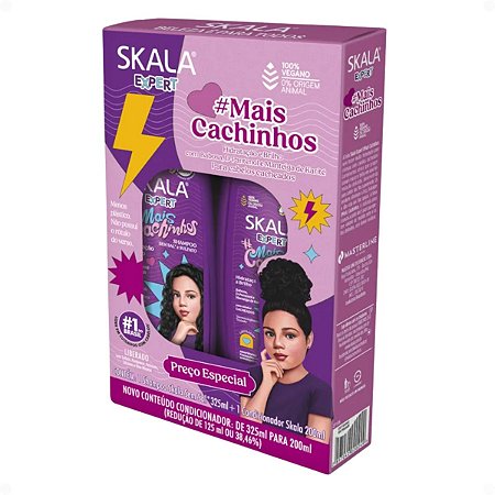 Kit Skala Expert Mais Cachinhos: Shampoo 325ml e Condicionador 200ml