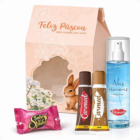 Kit Páscoa Carmed: Brigadeiro, Doce de Leite, Body Splash Nas Nuvens e Mimo