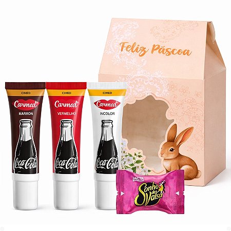 Kit Páscoa Carmed Coca Cola: Marrom, Vermelho, Incolor e Mimo
